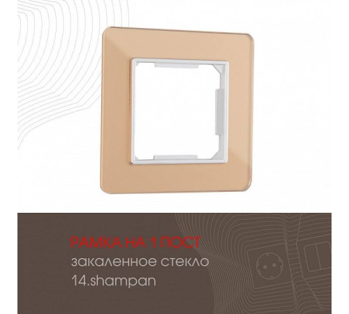 Рамка на 1 пост Arte Milano am-503.14 503.14-1.shampan