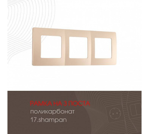 Рамка на 3 поста Arte Milano am-517.17 517.17-3.shampan
