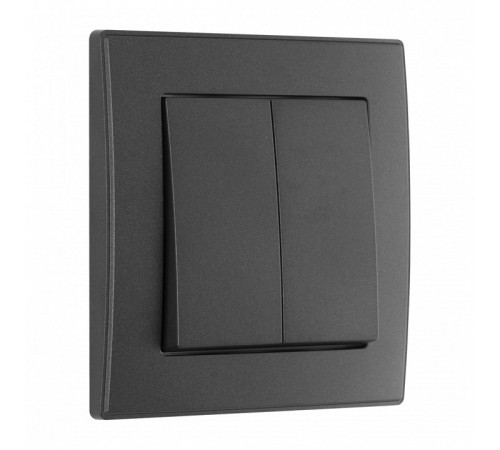 Выключатель двухклавишный Arte Milano SET06-1 SET06-1-30-2 black