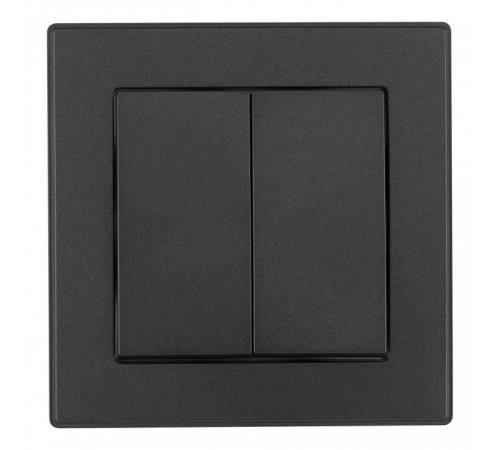Выключатель двухклавишный Arte Milano SET06-1 SET06-1-30-2 black