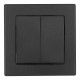 Выключатель двухклавишный Arte Milano SET06-1 SET06-1-30-2 black