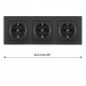 Розетка с заземлением и со шторкой Arte Milano SET06-3 SET06-3-40-1x3 black