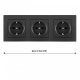 Розетка с заземлением и со шторкой Arte Milano SET06-3 SET06-3-40-1x3 black