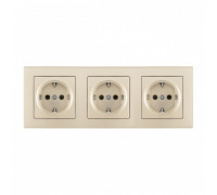 Розетка с заземлением и со шторкой Arte Milano SET06-3 SET06-3-40-1x3 shampan