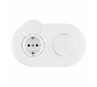 Розетка с заземлением и шторкой, с крышкой Arte Milano SET08-2 SET08-2-41-1x2 white