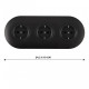 Розетка с заземлением и со шторкой Arte Milano SET08-3 SET08-3-40-1x3 black