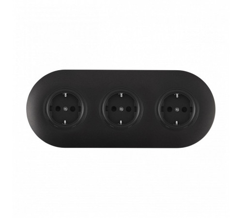 Розетка с заземлением и со шторкой Arte Milano SET08-3 SET08-3-40-1x3 black