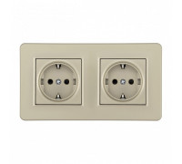 Розетка с заземлением и со шторкой Arte Milano SET16-2 SET16-2-40-1x2 shampan