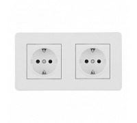Розетка с заземлением и со шторкой Arte Milano SET16-2 SET16-2-40-1x2 white