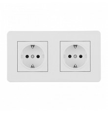 Розетка с заземлением и со шторкой Arte Milano SET16-2 SET16-2-40-1x2 white