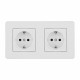 Розетка с заземлением и со шторкой Arte Milano SET16-2 SET16-2-40-1x2 white