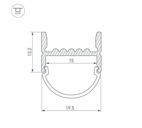 Профиль накладной Arlight ARH-WIDE-H20-2000 ANOD 018859