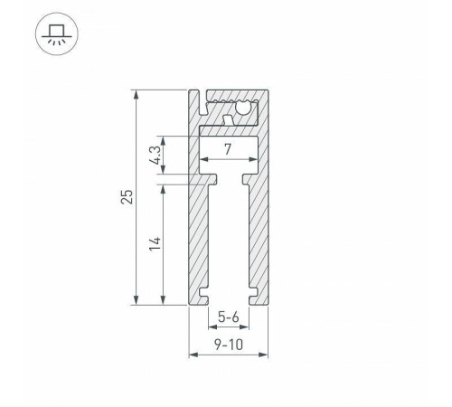Профиль для стекла Arlight KLUS-GLASS-56-2000 ANOD 019193