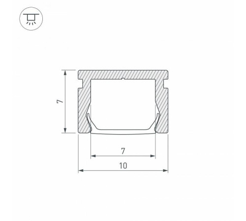 Профиль накладной Arlight Pik 23856