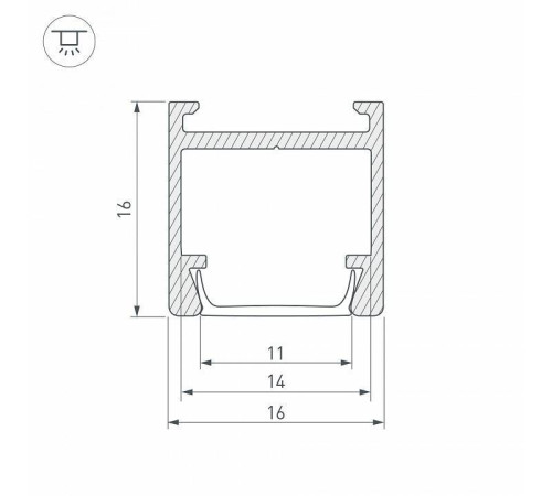 Профиль накладной Arlight Pds 23858