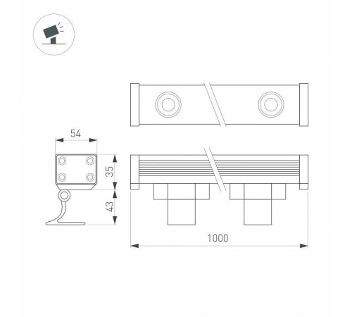 Настенный прожектор Arlight AR-LINE 024306(1)