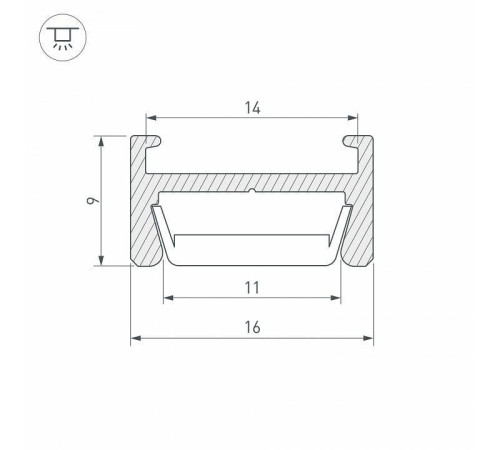 Профиль накладной Arlight MIC 026458