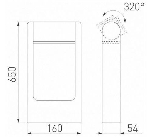 Наземный высокий светильник Arlight Frame rotary 029436(1)