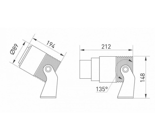 Настенно-потолочный прожектор Arlight Ray 031319