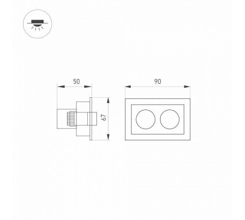 Встраиваемый светильник Arlight ORIENT 034876
