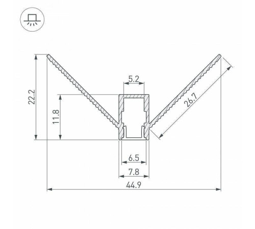 Профиль встраиваемый угловой внешний Arlight ARH-DECORE 034973