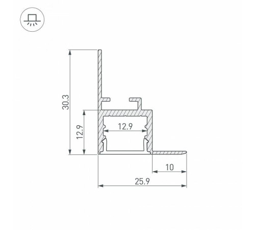 Профиль для карнизов Arlight ARH-CEIL 034977