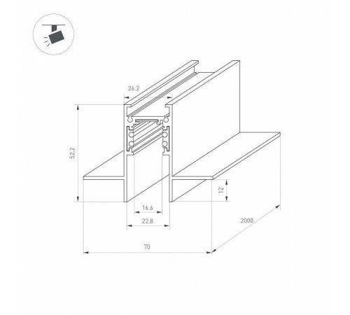 Трек встраиваемый Arlight MAG-ORIENT 035797