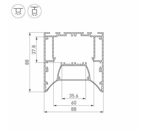 Профиль встраиваемый Arlight ARH-POWER 036363