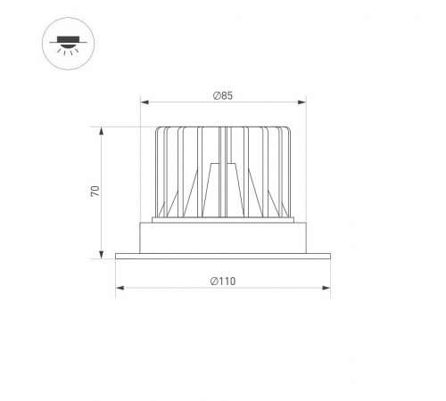 Встраиваемый светильник Arlight ATLAS 037056(1)