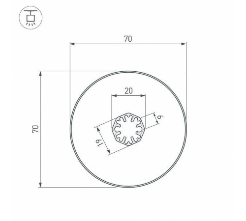 Профиль подвесной Arlight SL-ROUND 37770