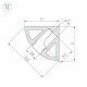 Профиль накладной угловой внутренний Arlight SL-KANT 038197