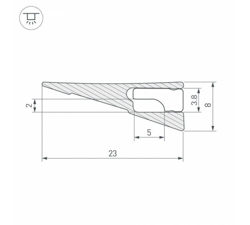 Профиль накладной угловой внутренний Arlight SL-KANT 038205