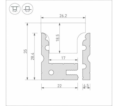 Профиль встраиваемый Arlight FLOOR 38356