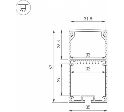 Профиль накладной Arlight SL-LINE 042903