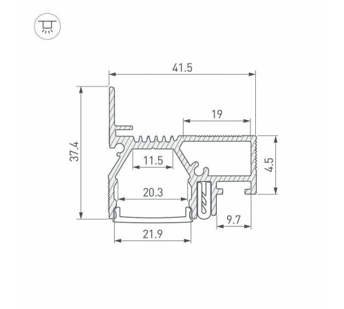 Профиль встраиваемый Arlight STRETCH 042945