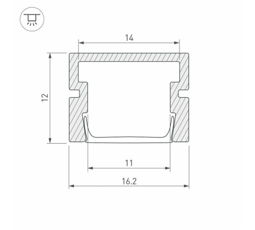 Профиль накладной Arlight PDS 044334