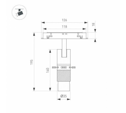 Светильник на штанге Arlight MAG-ORIENT 045066