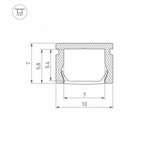 Профиль накладной Arlight PIK 045492