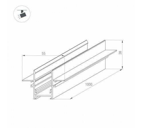Трек встраиваемый Arlight MAG-25 046284