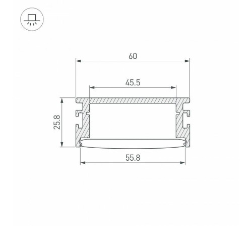 Профиль накладной Arlight FLOOR 046414
