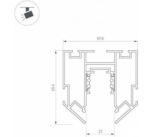 Трек встраиваемый Arlight MAG-ORIENT 046702