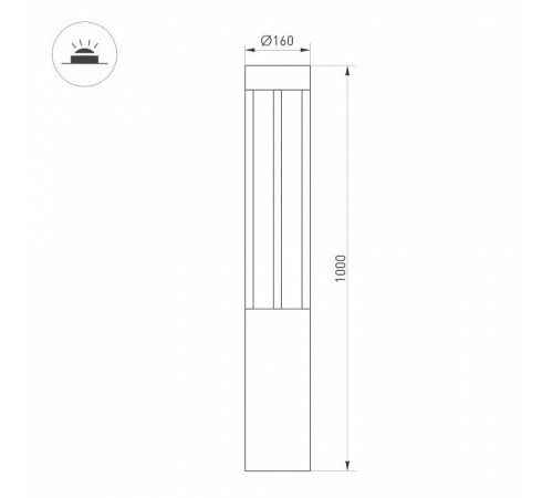 Наземный высокий светильник Arlight LGD-CASTELLO-BOLL 047685