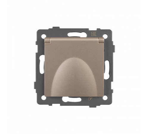 Розетка влагозащищенная с заземлением и со шторкой, без рамки с крышкой Arlight SCT 049837