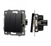 Выключатель трехклавишный без рамки Arlight SWT 049897