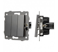 Выключатель трехклавишный без рамки Arlight SWT 049898