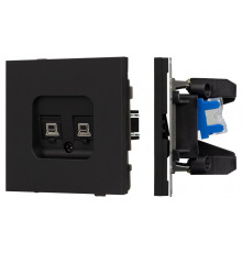 Розетка двойная Ethernet RJ-45 и со шторками, без рамки Arlight SCT-TENDO 054595