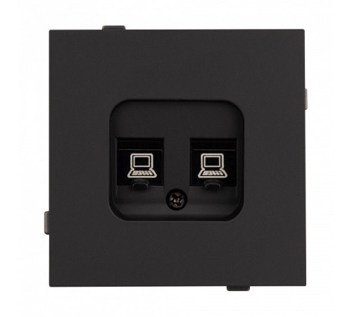 Розетка двойная Ethernet RJ-45 и со шторками, без рамки Arlight SCT-TENDO 054595