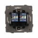 Розетка двойная Ethernet RJ-45 и со шторками, без рамки Arlight SCT-TENDO 054596