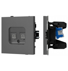 Розетка двойная Ethernet RJ-45 и со шторками, без рамки Arlight SCT-TENDO 054597