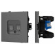 Розетка двойная Ethernet RJ-45 и со шторками, без рамки Arlight SCT-TENDO 054597